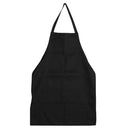 Unisex Solid Cooking Kitchen Restaurant Bib Apron Dress with Pocket(Black)