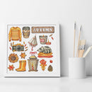 11CT Printed Full Cross Stitch DIY Autumn Scene Hand Painting Room Decoration