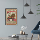 11CT Printed FullEmbroidery Christmas Trailer Needlework DIY Cross Stitch Kit