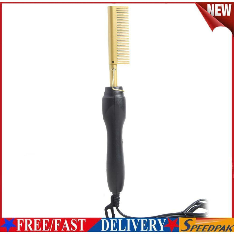 2 in 1 Hair Straightener Curler Electric Hot Heating Iron Styling Comb (EU)