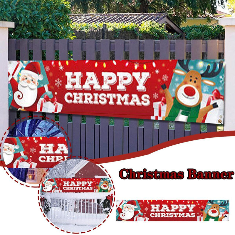 Frohe Weihnachten Outdoor Banner hängende Zeichen Home Xmas Dekoration Ornament.