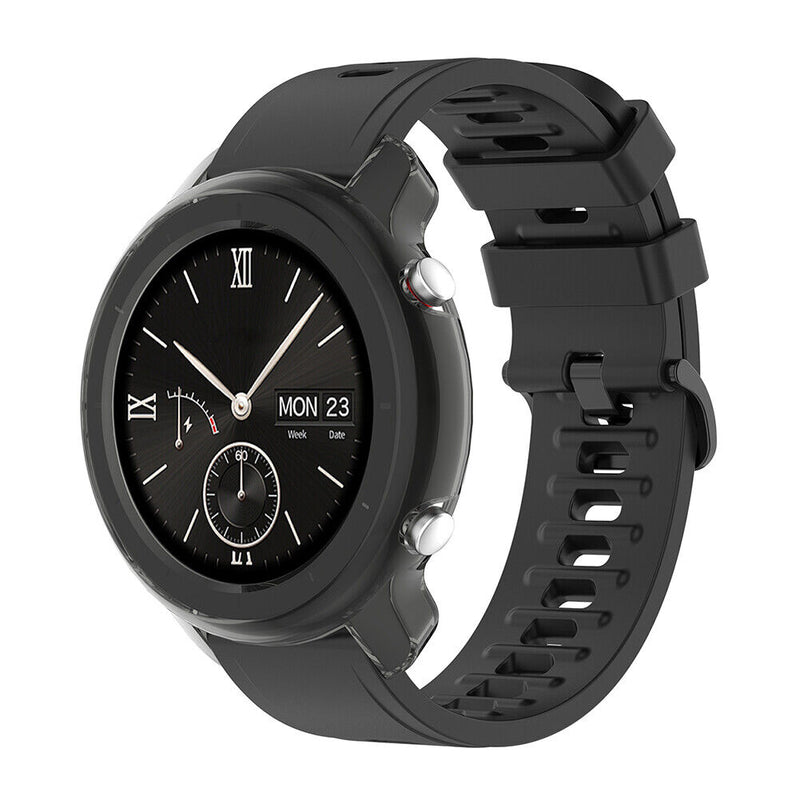 TPU Watch Case Cover for Amazfit GTR 42mm Smart Watch Accessories (Black) Newly