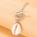 Fashion Shell Pendant Bracelet Summer Beach Metal Chain Bracelets for Women