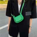 Women Small Leather Messenger Handbag Solid Mini Lipstick Shoulder Totes Bags