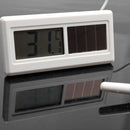 Potable Solar Powered Digital LCD Thermometer -50 150 Sensor Cable 1M