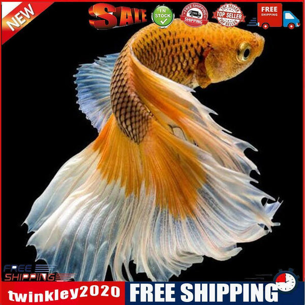 Golden Fish Full Drill Round Diamond Painting DIY Mosaic Kits Home Decor