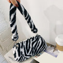 Female Animal Pattern Shoulder Party Clutches Fashion Ladies Top-handle Bag Tote