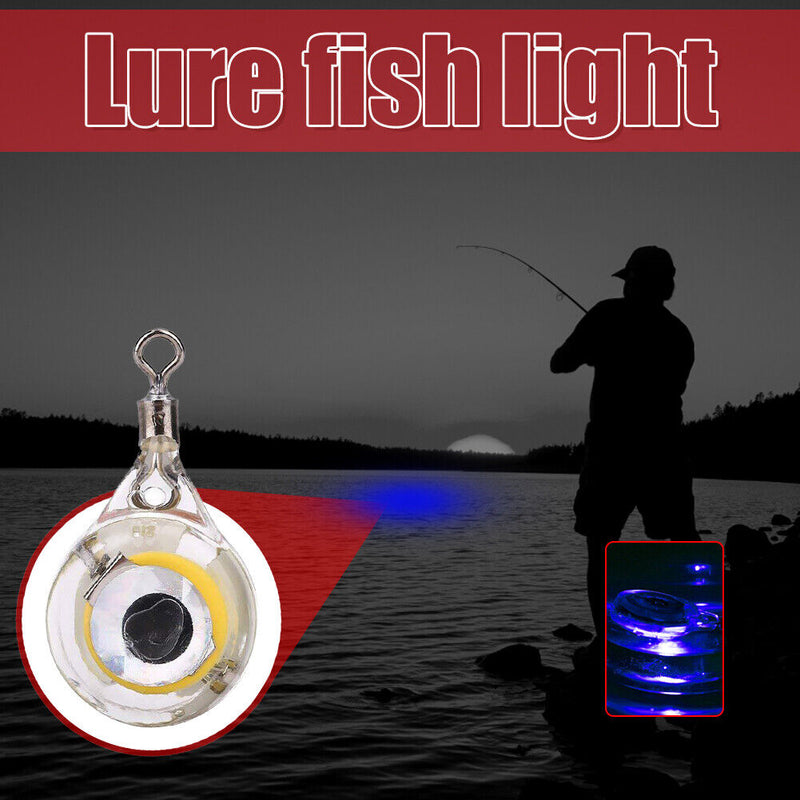3x Fishing Lure Trap Light LED Underwater Eye Shape Squid Bait Lamp (Blue) Newly