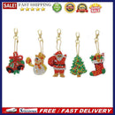 5x Xmas Snowman DIY Full Special Shape Drill Diamond Painting Keychain Kit