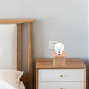 Solid Wood Table Lamp Base E27 220V Wooden Light Holder w/Switch Line (G)