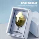 Baby Goblet No Spill Baby Sippy Cup Wine Glass for Baby Kid Party (Yellow) Newly