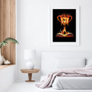 Full Cross Stitch Burning Cup Kit Cotton 3 Strands Stamped Artwork Home Decor