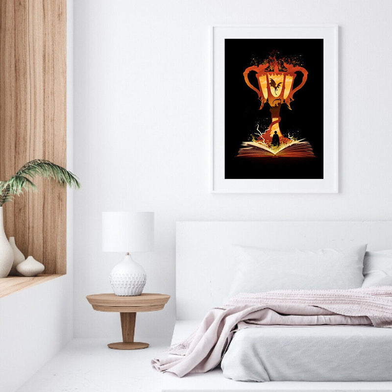 Full Cross Stitch Burning Cup Kit Cotton 3 Strands Stamped Artwork Home Decor