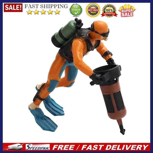 Aquarium Decoration Diver Fish Tank Underwater Aquatic Float Landscape Ornament