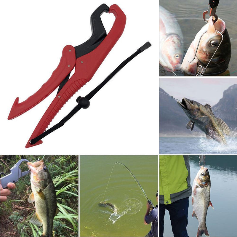 9 inch Fish Lip Controller Grip Holder Clamp Fishing Gripper Tools (Red)