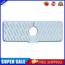 Bathroom Faucet Water Catcher Mat Sink Draining Pad Behind Faucet (Grey)