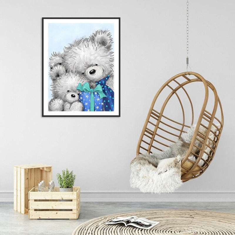 5D DIY Cartoon Bear Present Part Special Drill Diamond Painting (YXC064)