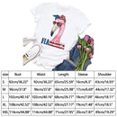 Independence Day Print Flamingo Tea T-Shirt (White S)
