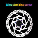 12x Bike Disc Brake Rotor Bolts T25 M5x10mm Alloy Steel Screws (Multicolor)