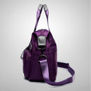 Women Travel Waterproof Nylon Shoulder Mummy Messenger Handbags (Purple)