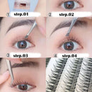 Individual Lashes Short Stem Fishtail Mixed A Shape Russian Volume Eyelashes