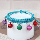 Collar Adjustable Cat Dog Collar With Colorful Bell Cat Collars Handmade Weave