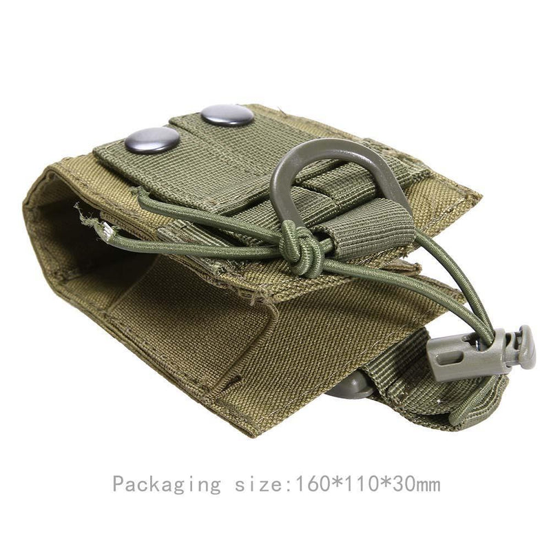 Outdoor Molle Radio Walkie Talkie Holder Bag Magazine Pouch Pocket(Green)