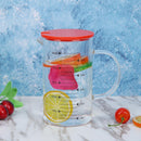 10pcs Tea Mug Cover Heat-Resistant Teapot Glass Cup Infuser Lids(Red)