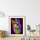 Diamond Painting Colorful Alpaca Full Round Drill Picture of Rhinestone Drawing