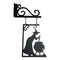 Holiday Decor Black Witch Sign Metal Witch Wall Silhouette for Garden Patio Door