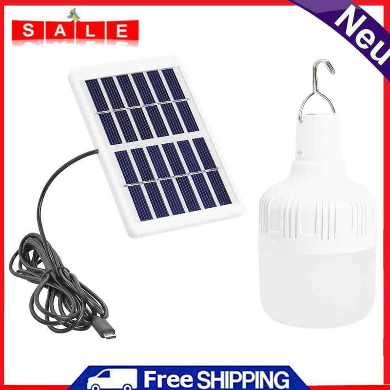 YH-50 Portable LED Solar Bulb Light Rechargeable Camping Lamp Emergency Light