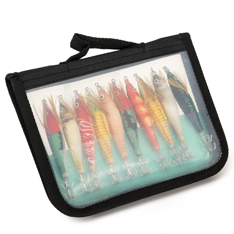 10pcs Mimics Shrimp Baits with Double-Layer Hooks Octopus Fishing Accessories