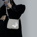Fashion Women Shoulder Bag Oxford Cloth Small Zipper Butterfly Crossbody Handbag