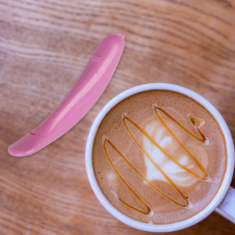 Electrical Latte Art Pen Coffee Carving Cappuccino Pull Flower Decor (Pink)