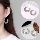 Fashion Hollow Out Hoop Earrings For Women Wedding Jewelry Party C1J7