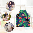 Kitchen Linen Apron Bird Print Home Cooking Baking Bib Cleaning Accessories