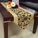 Chameleon Flocking Tablecloth Home Runners Table Flag Cover(Champagne) Newly