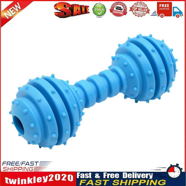 Dog Toys Pet Molar Teeth Stick Bite Sound Interactive Training Ball (Blue) Newly