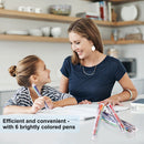 Multicolor Ballpoint Pen - 0.5mm 6 in 1 Retractable Pens for Office School Newly