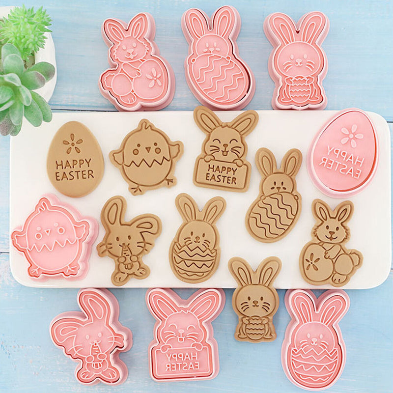 Cookie Cutter 8 Pack Easter Biscuit Cookie Mold Sugar Craft - Bunny Egg