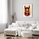 5D DIY Diamond Painting Full Round Drill Brown Little Girl Wall Decor Rhine