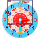 Children Montessori Wooden Clock Toys Colorful Clock with Numeral Teaching Ai