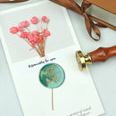 Round Grass Flower Wax Sealing Stamp Head Copper Stamps w/o Handle (ZR016) Newly