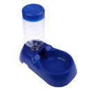 Pet Dog Puppy Cat Automatic Water Dispenser Food Dish Bowl Feeder Blue Newly
