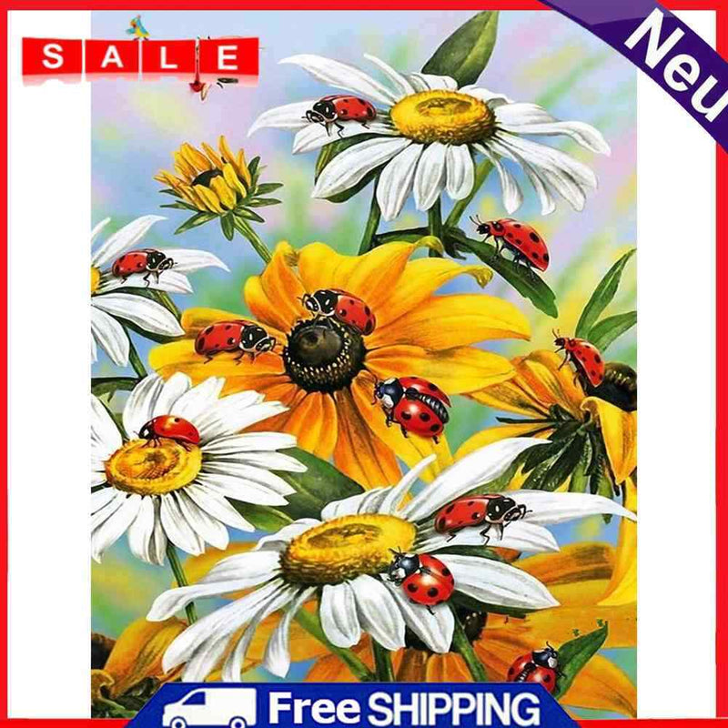 DIY Diamond Painting Kits Full Round Drill Daisy Ladybird Crafts Home Decoration