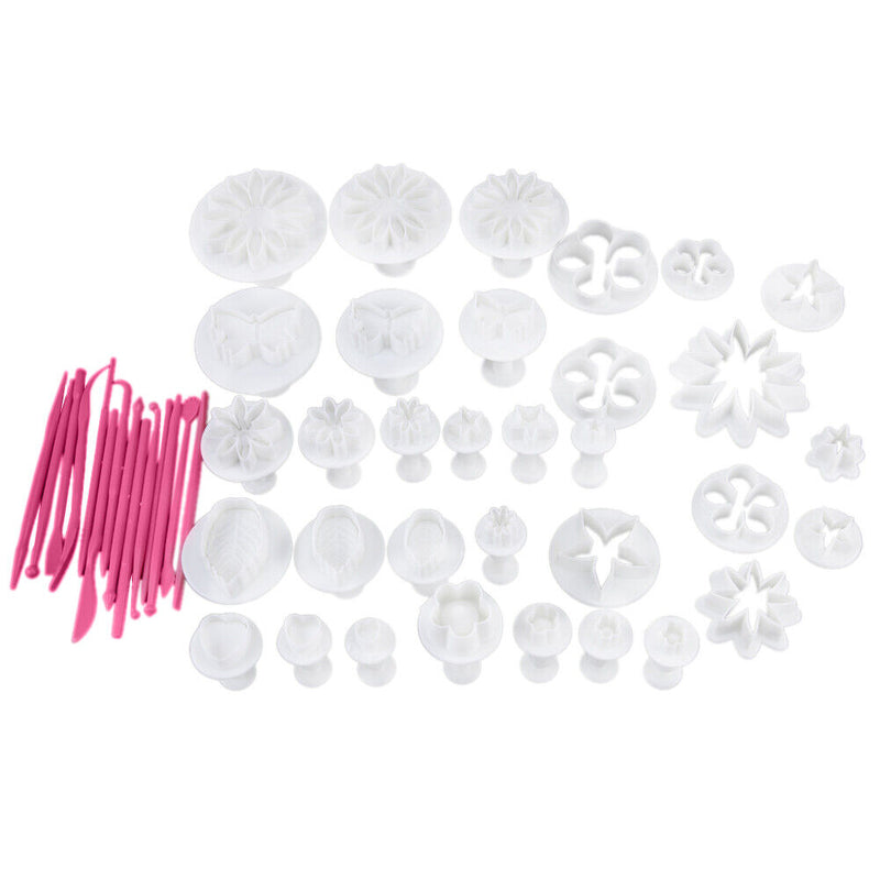 47 pcs Sugarcraft Cake Decorating Fondant Icing Plunger Tools Mold Mould Newly