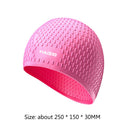 Waterproof Swimming Caps Women Men Silicone Ear Protection Swim Hat (Pink) Newly