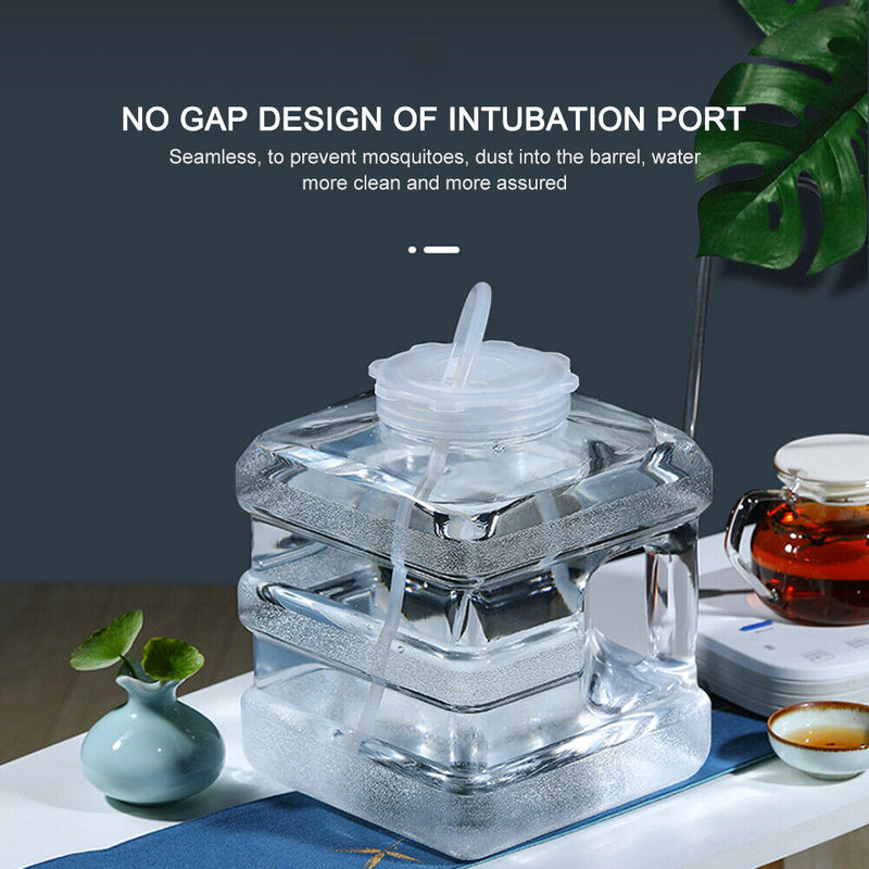 5L PC Transparent Water Bucket Portable Tea Drink Water Storage Container Newly