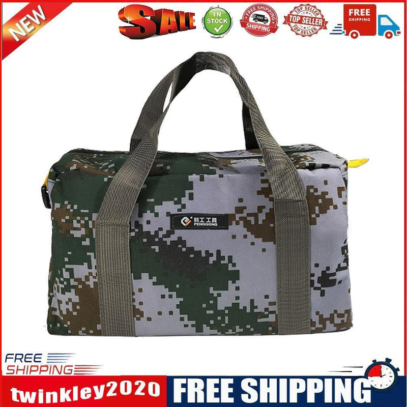Tool Bag Camouflage Canvas Electrician Toolkit Waterproof Pouch (12 in)