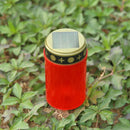 Grave Electronic LED Candle Lamp Flameless Solar Decorative Tea Light (Red)